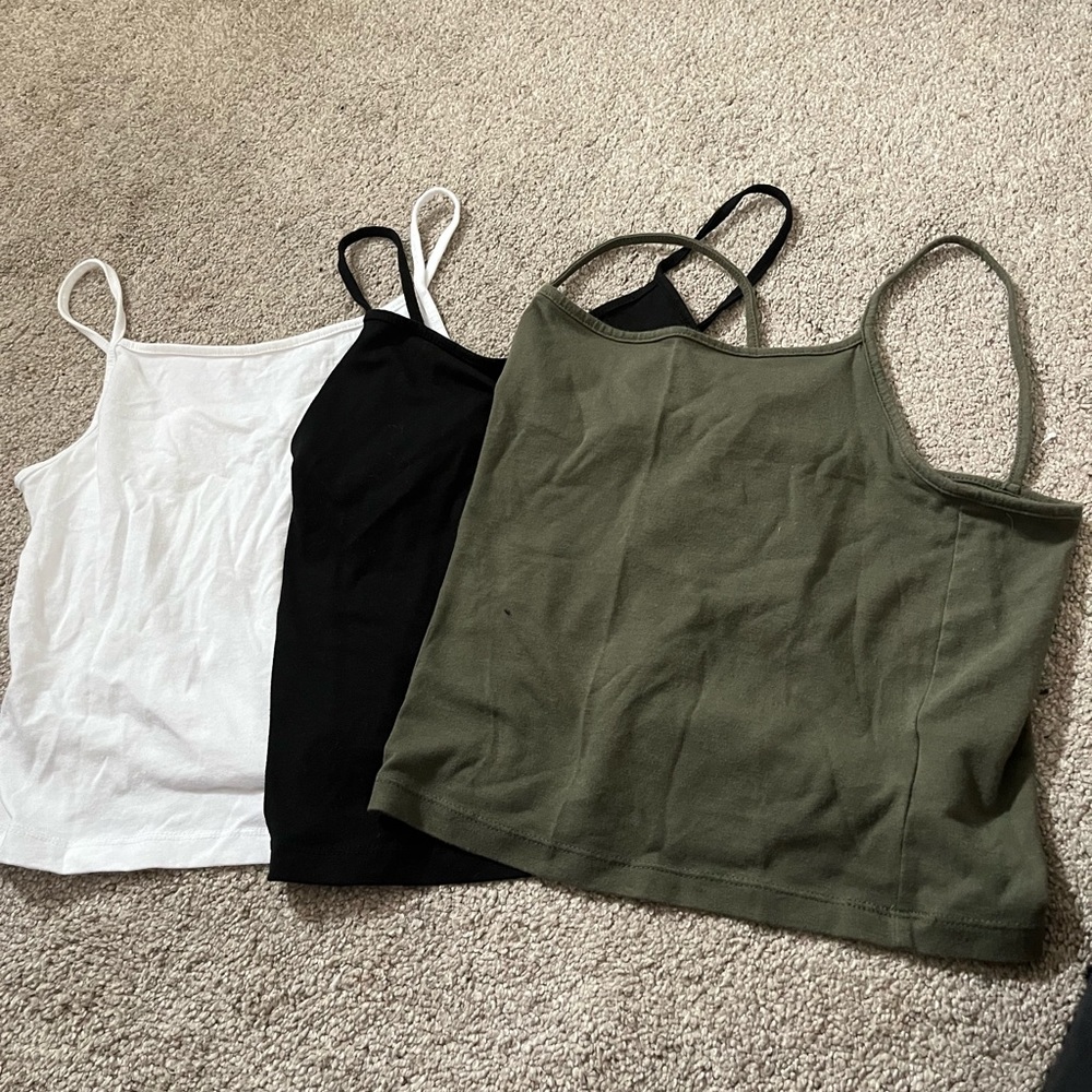 3-set Target cropped camis